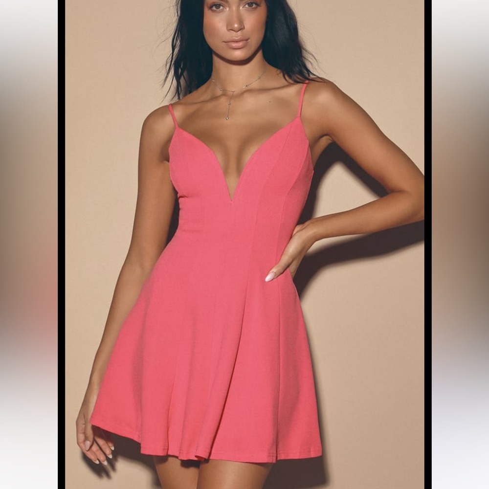Hot pink Lulu’s mini dress